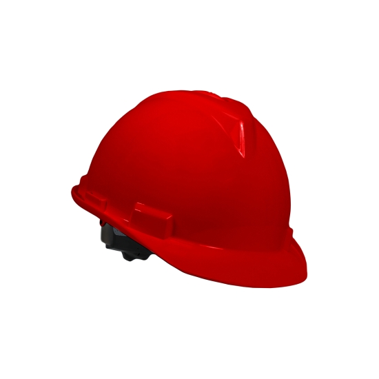 Casco SPC-221 con arnes textil a cremallera Rojo