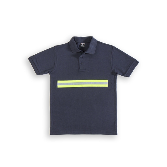 Remera polo manga corta con reflectivo