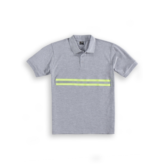 Remera polo manga corta con reflectivo