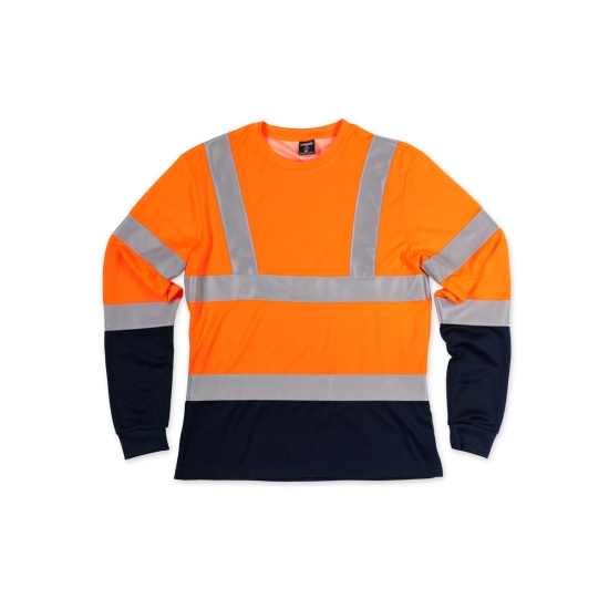 Remera alta visbilidad manga larga 50% Algodón 50% Poliéster
