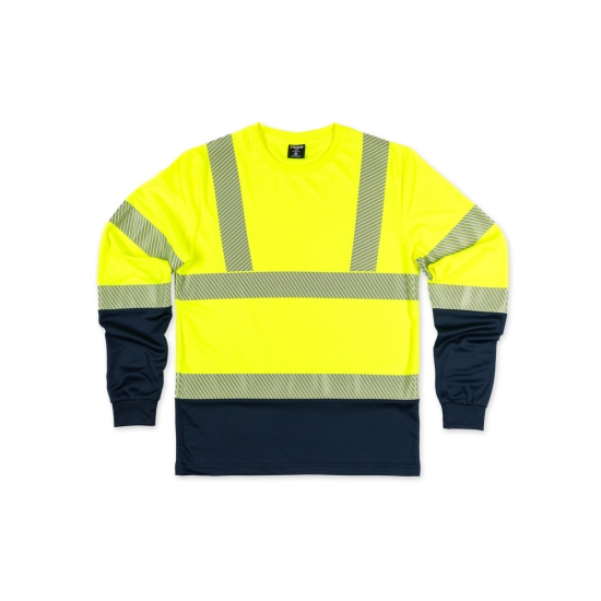 Remera alta visbilidad manga larga 100% Poliéster
