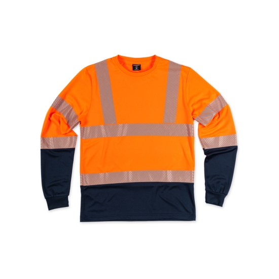 Remera alta visbilidad manga larga 100% Poliéster